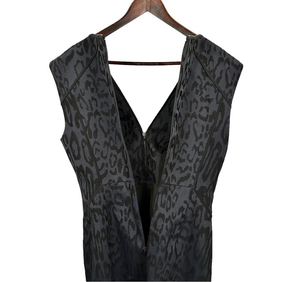REBECCA TAYLOR Jacquard Leopard Print Zipper Dress - Picture 8 of 13
